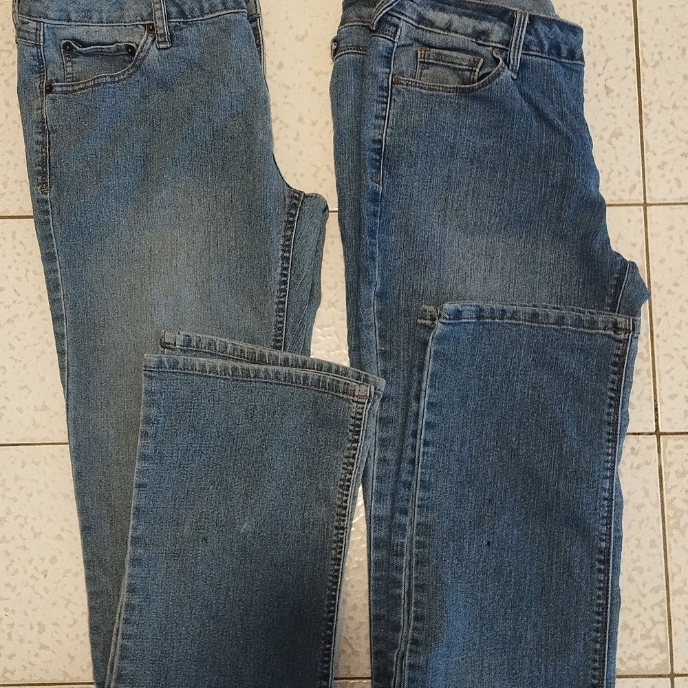 Classic Blue Denim Jeans, Woman's 4Tall, 2 Pair